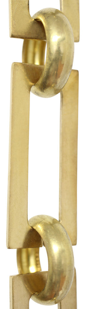 RCH Hardware Brass Rectangle Chandelier Chain, U55, Polished Brass