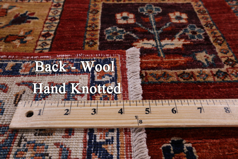 3' 4" X 4' 9" Persian Garden Design Hand-Knotted Rug Q10674