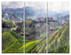 "Vineyards in Italy Panoramic" Photo Metal Wall Art, 3 Panels, 36"x28"