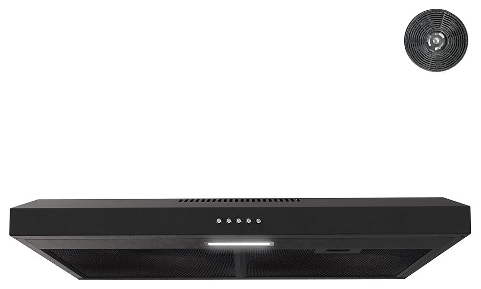Streamline 30" Castellaro Ductless Undermount Range Hood, Grit Black
