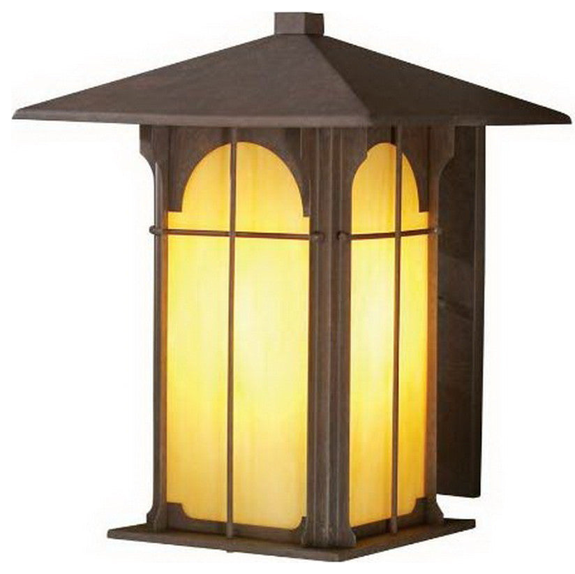 Bronze With Honey Opal Glass Exterior Wall 14.125 x11