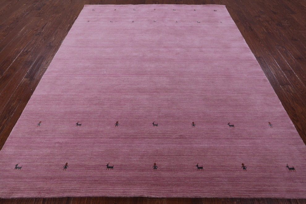 8' 0" X 10' 0" Persian Gabbeh Hand Knotted Wool Rug - Q15317