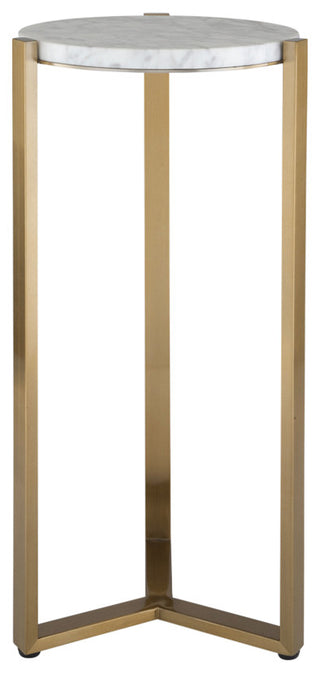 Uttermost Remnant White Stone Drink Table