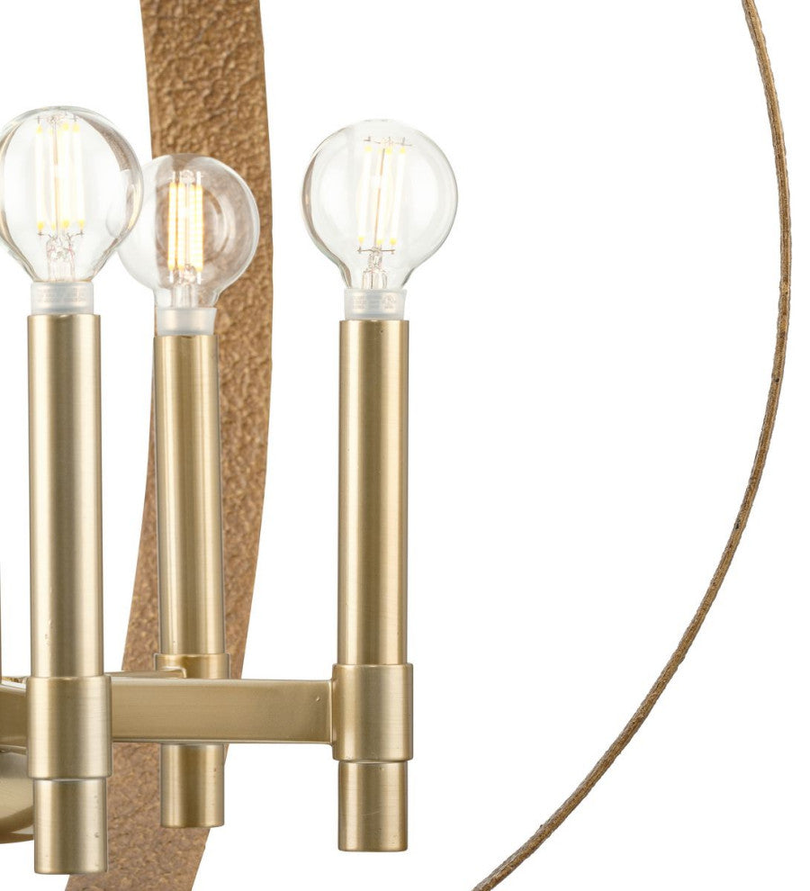 Allegheny Collection Six-Light Rustic Chandelier, Soft Gold