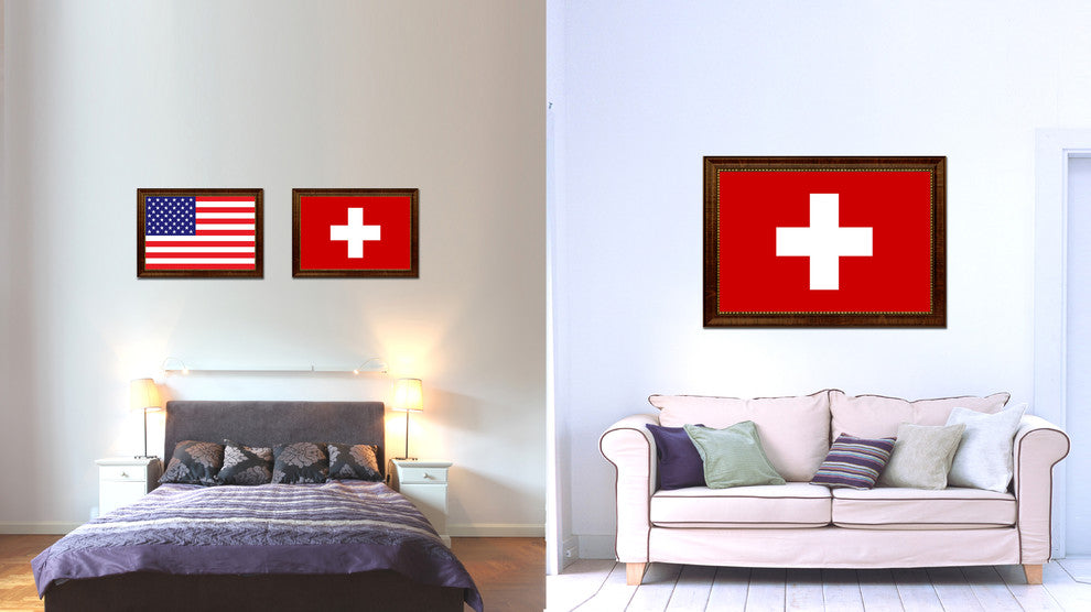 Switzerland Country Flag Canvas Print, 15"x21"
