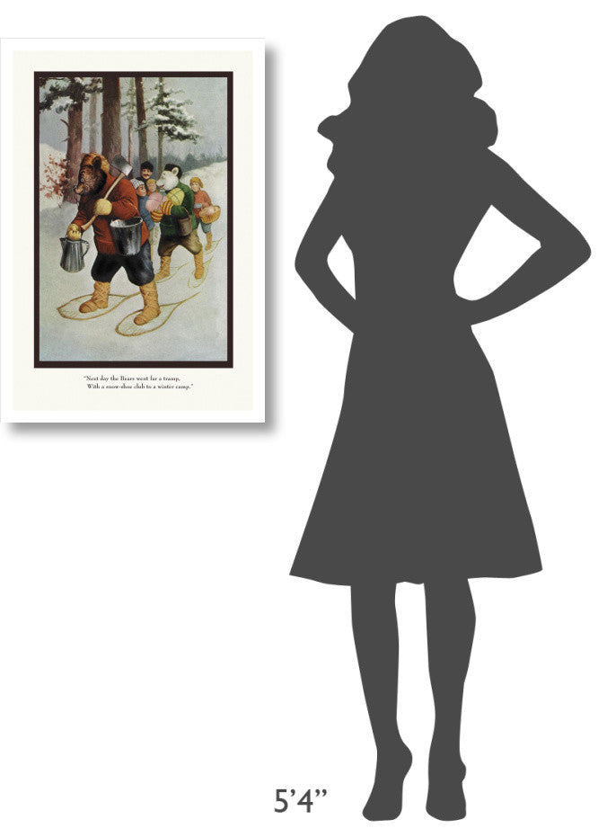 "Teddy Roosevelt's Bears: The Snow-Shoe Club" Print by R.K. Culver, 22"x32"