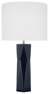 Fernwood 1-Light Table Lamp, Gloss Navy