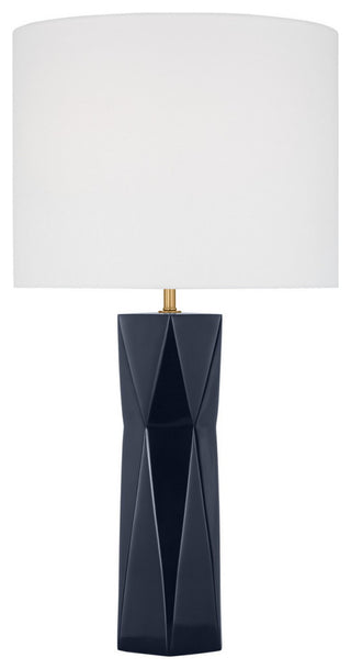 Fernwood 1-Light Table Lamp, Gloss Navy