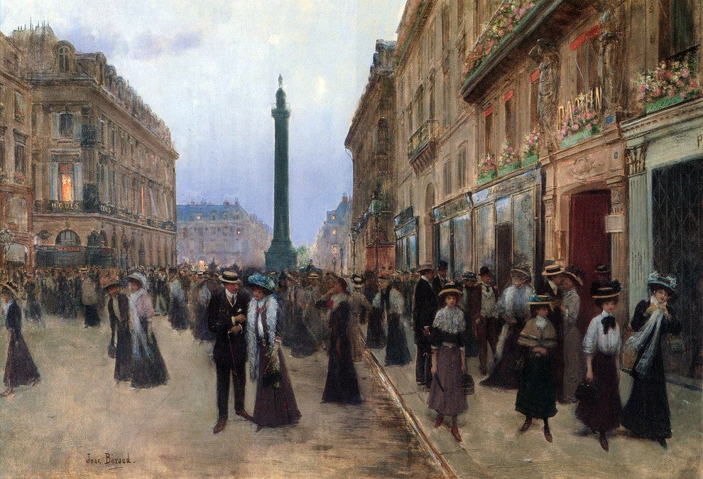 Jean-Georges Beraud La Rue de la Paix, 18"x27" Wall Decal