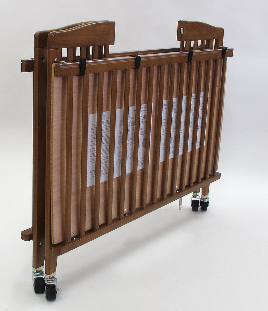 The Full size Wood Folding Crib, Cherry, Cherry