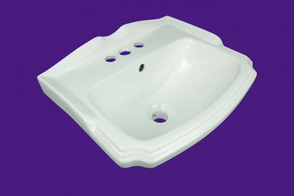 Small Wall Mount Bathroom Sink White Porcelain with Overflow Renovators Supply
