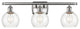 Innovations 516-3W-SN-G122-6-LED 3 Light Bath Vanity Light, Brushed Satin Nickel
