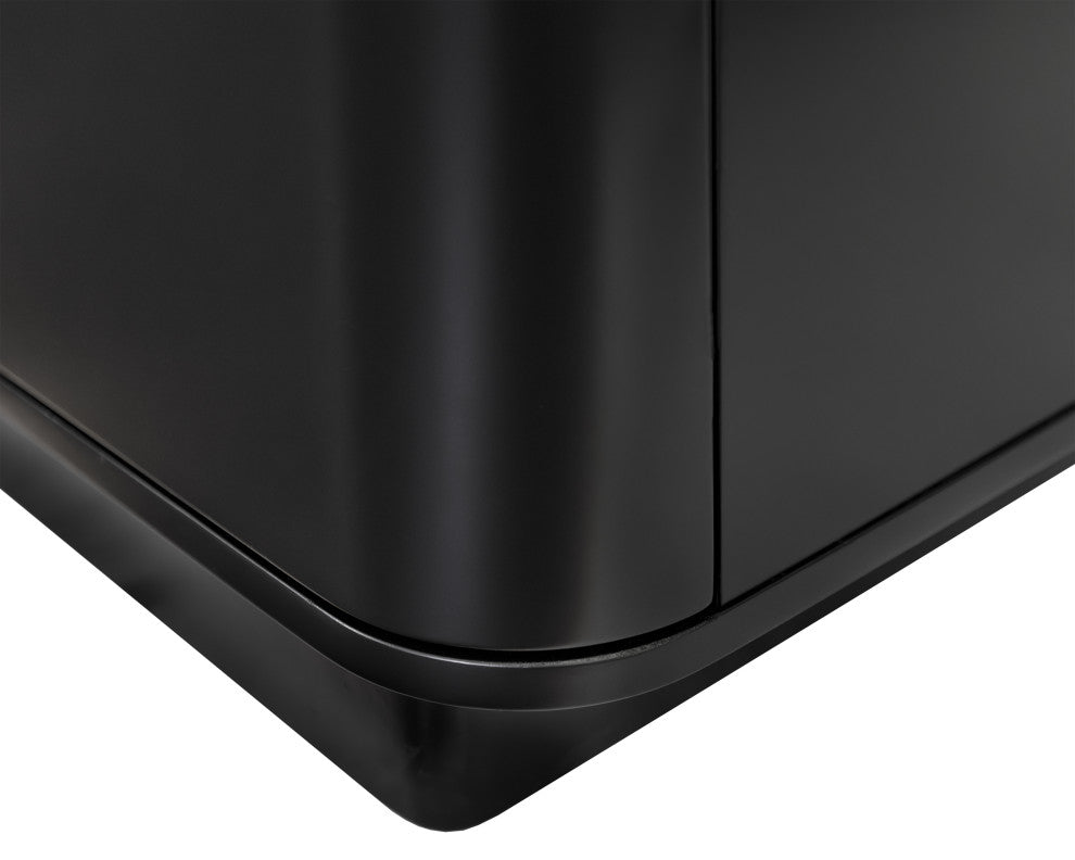 Modern 60" Fireplace Console Entertainment, Black