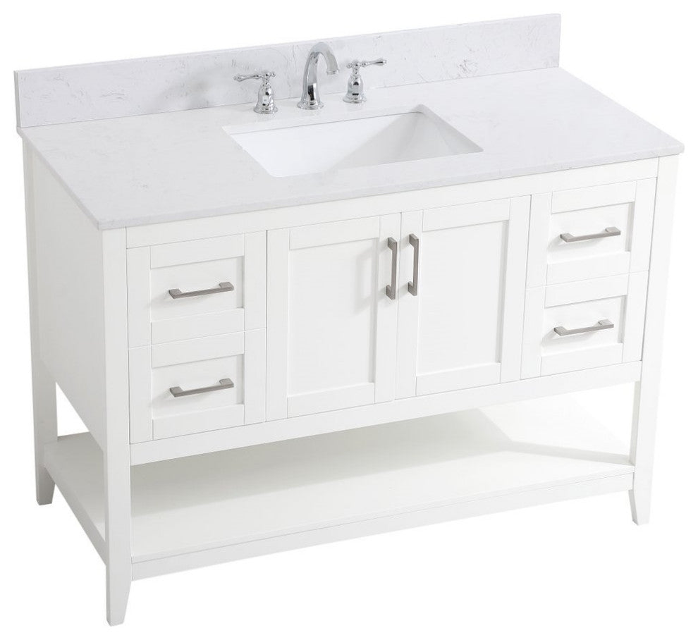 Elegant Decor Aubrey Bathroom Vanity White