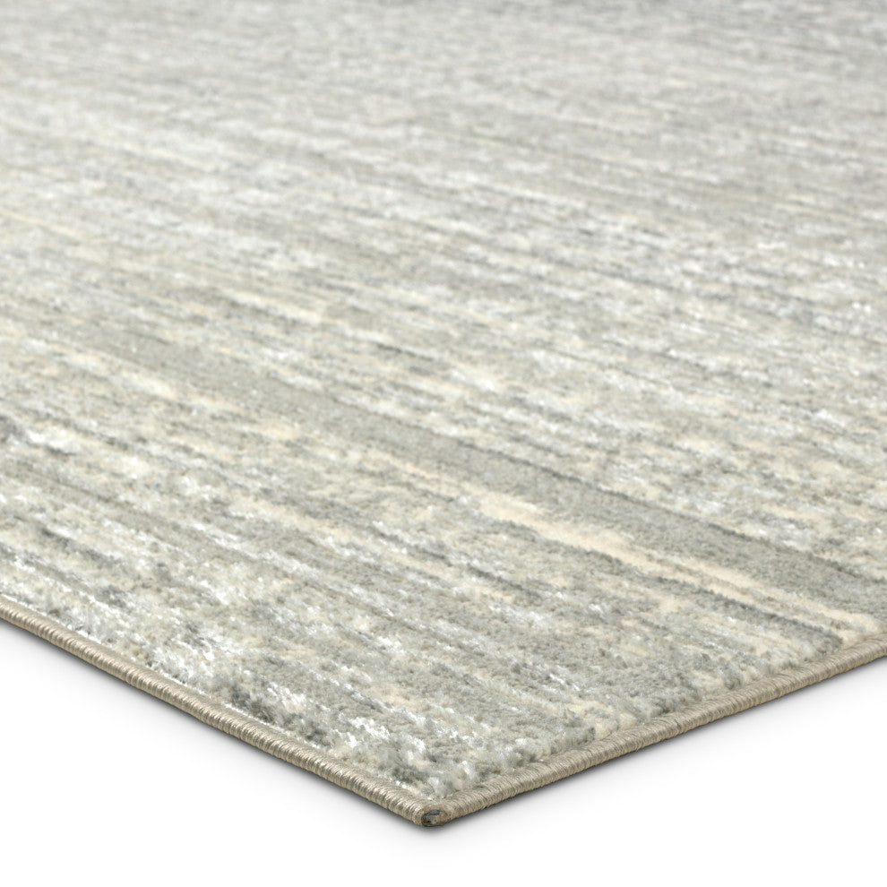 Label J Tungsten GLM02 Abstract Gray Area Rug, 4'3"x5'11"