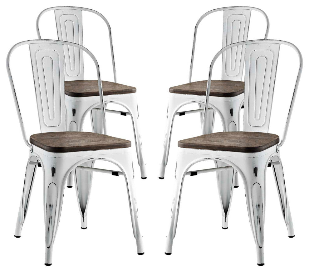 White Promenade Dining Side Chair Set of 4