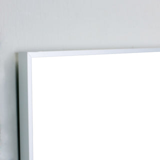 Eviva Sax 36" Brushed Metal Frame Bathroom Wall Mirror