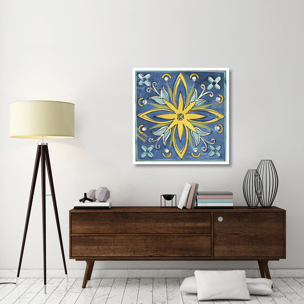 "Tuscan Sun Tile I Color" Digital Paper Print by Anne Tavoletti, 38"x38"