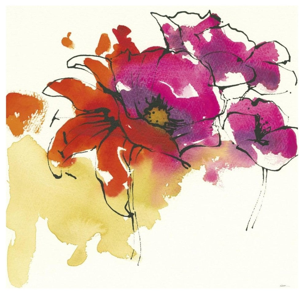 "Pattys Plum I" Digital Paper Print by Shirley Novak, 42"x42"