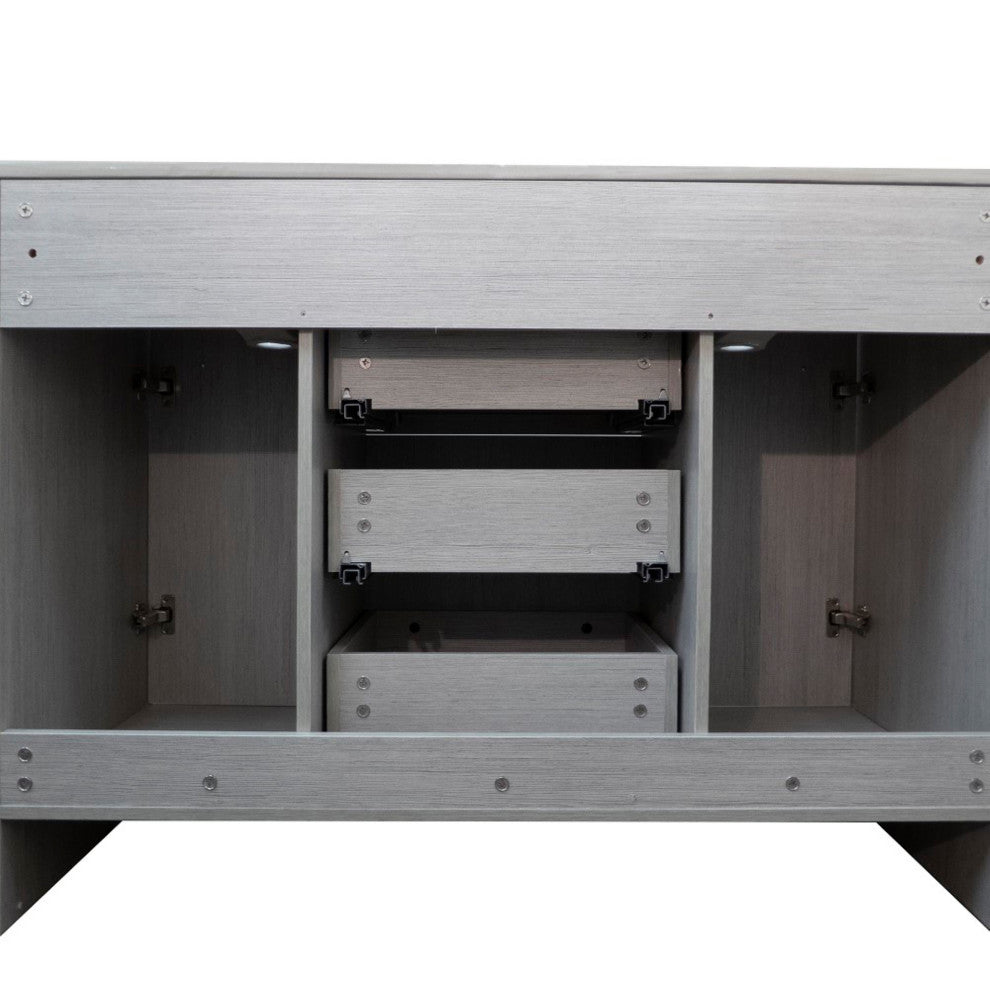 48" Double Sink Vanity With Gray Pine Finish