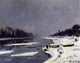 Claude Oscar Monet Ice Floes on the Seine at Bougival Wall Decal