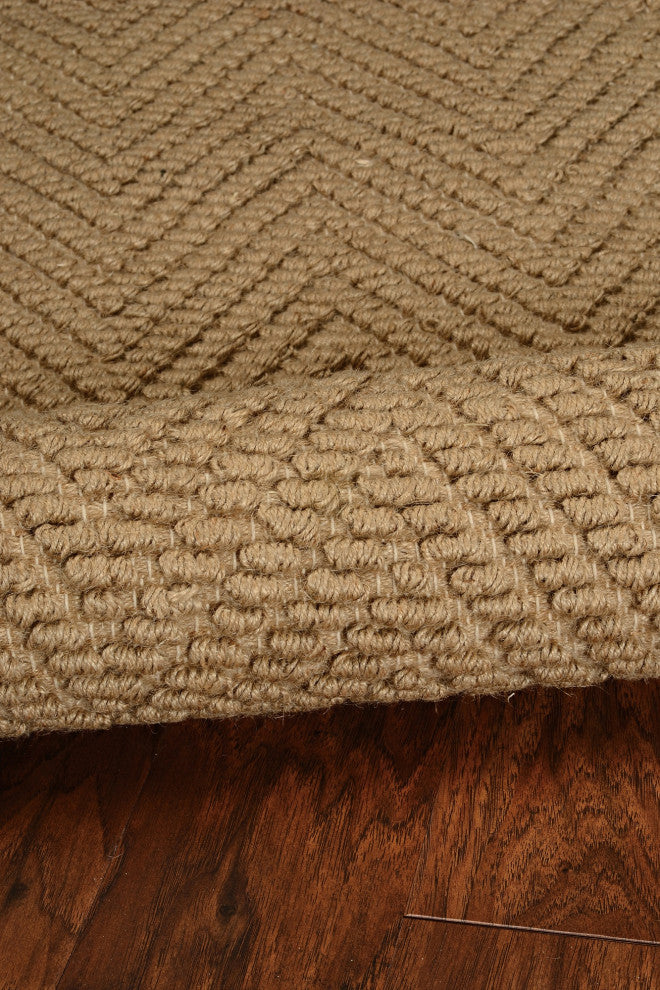 Porto 1221 Natural Herringbone Rug, 27"x45", 27"x45"