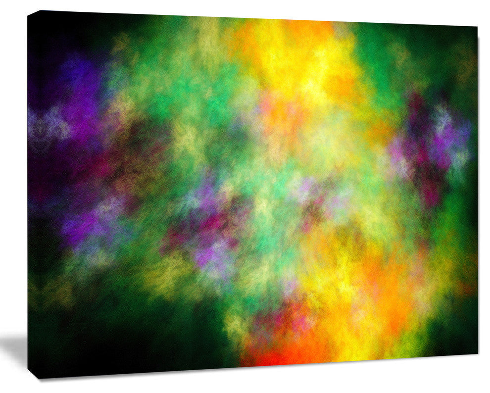 Colorful Sky with Blur Stars, Abstract Canvas Art Print, 40x30