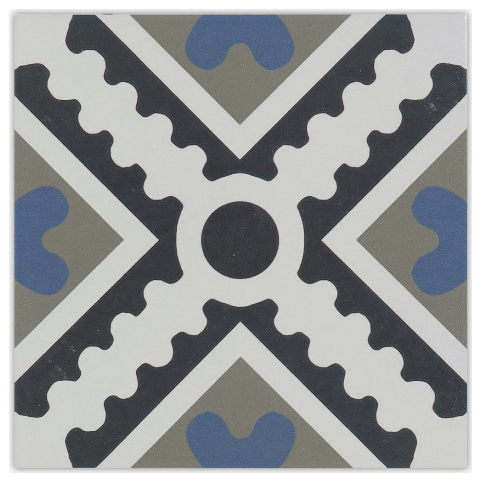 Marmette Italian Augusto Dark Matte 8x8 Porcelain Tile