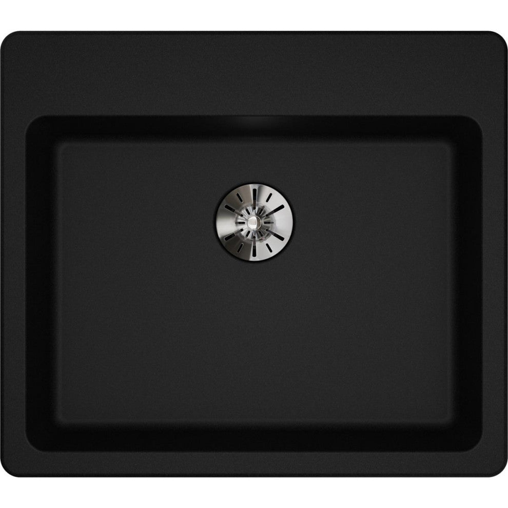 ELGAD2522PDBK0 Quartz Classic 25" x 22" ADA Sink with Perfect Drain, Black