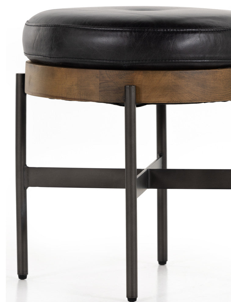 Edwyn Small Ottoman, Sonoma Black