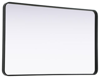 Home Living Contour Metal Rectangle Mirror 30x48, Black
