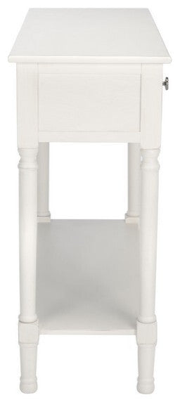 Safavieh Josie 2 Drawer Console Table, Distressed, White
