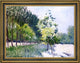 Gustave Caillebotte Lane Bordered by Trees Framed Premium Canvas Print, 18"x24"