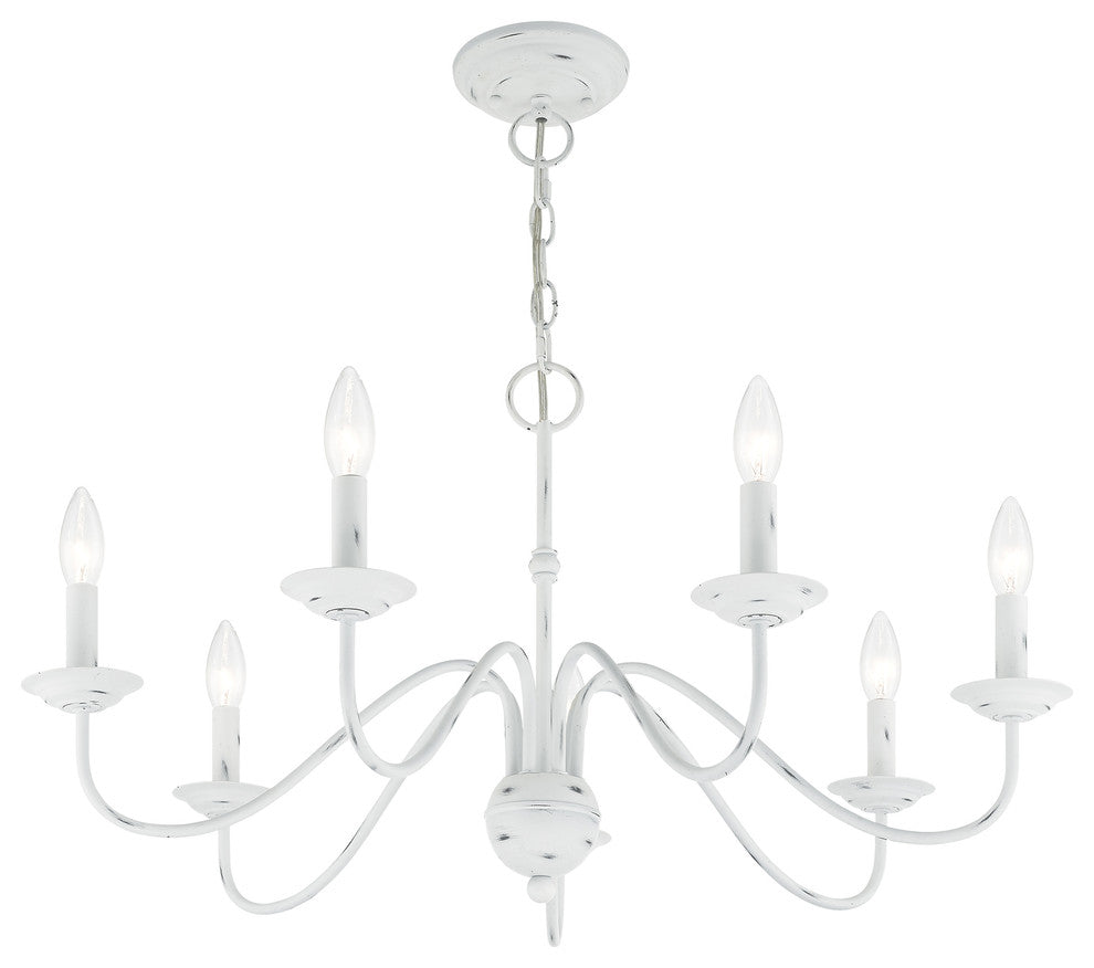 Traditional Chandelier, Antique White