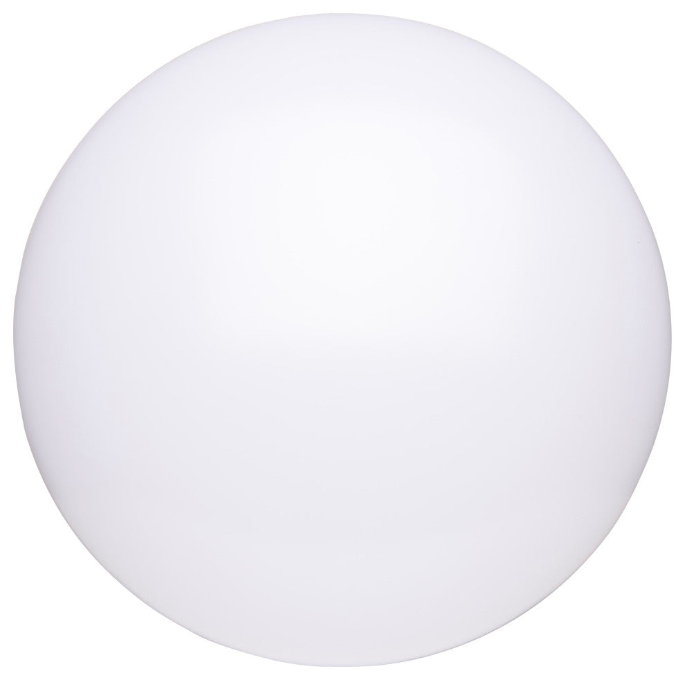 19 inch - Flush Mounted LED Fixture - CCT Selectable - Round - White Acrylic - w