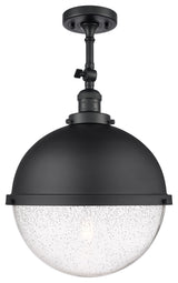 INNOVATIONS 201F-BK-HFS-124-BK-LED 1-Light Semi-Flush Mount Matte Black