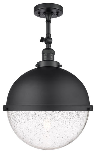 INNOVATIONS 201F-BK-HFS-124-BK-LED 1-Light Semi-Flush Mount Matte Black