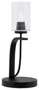 Cavella 1 Light Accent Lamp, Matte Black Finish, 4" Clear Bubble Glass
