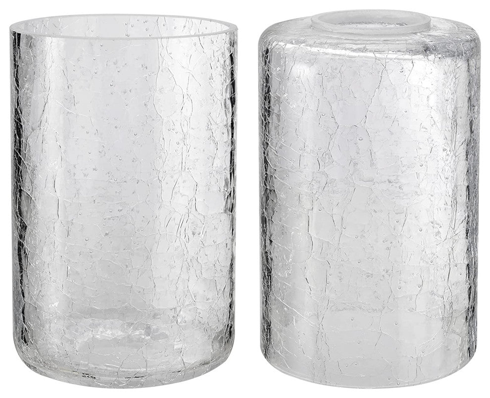 23614-02 Replacement Clear Cracked Vanity Glass Shade,2 Pack.