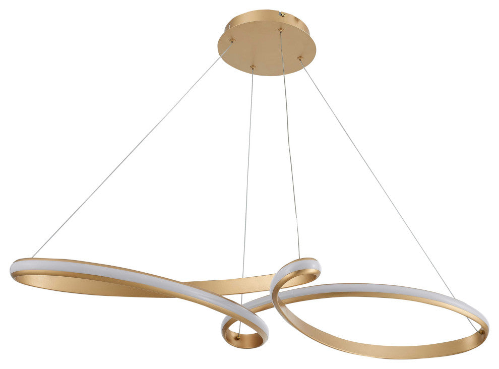 Nola Contemporary 1 Light Aged Brass White Metal Pendant