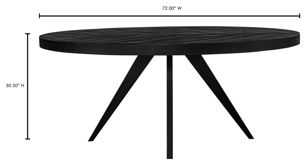 Parq Oval Dining Table Black