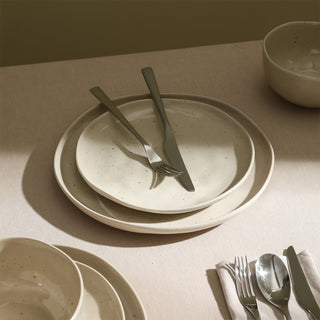 Stone Lain Mirella Stoneware 24-Piece Dinnerware Set, Beige