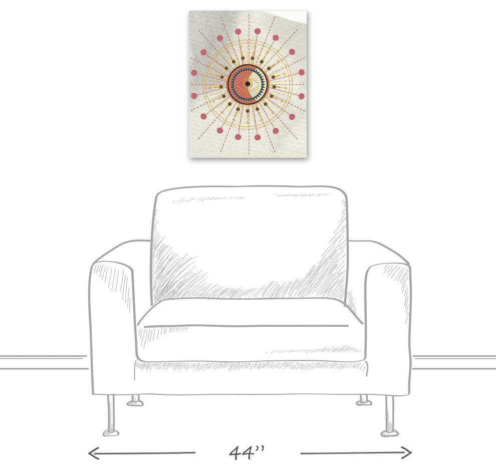 Evil Eye Watercolor 16"x20" Canvas Wall Art