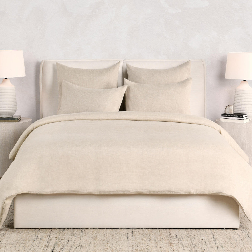 Jayson Linen Cashmere Blend Duvet by Kosas Home, Beige, Queen