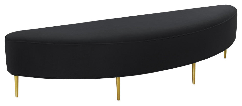 Bianca Black Velvet Queen Bench