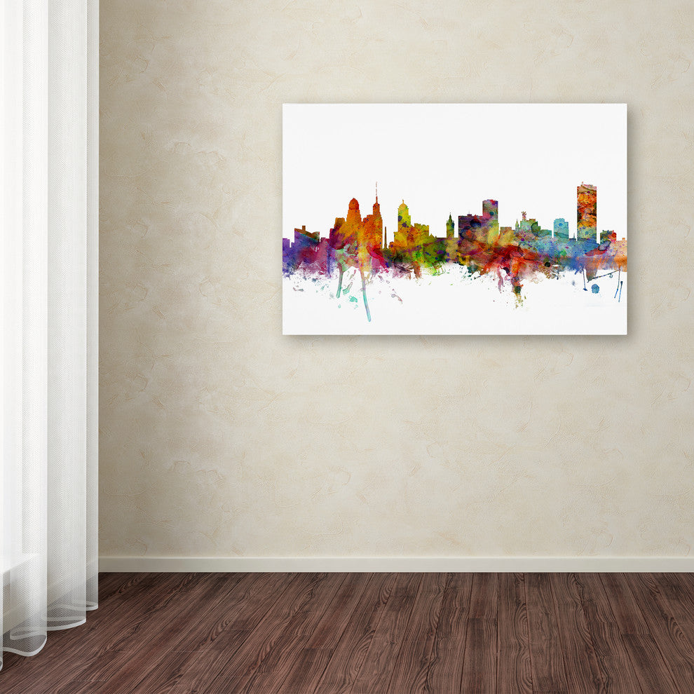"Buffalo, New York Skyline" Canvas Art by Michael Tompsett
