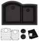 Elkay Quartz Classic 33" Undermount Sink Kit, Black