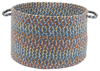 Rhody Rug Cypress Marina Blue 18"X12" Basket