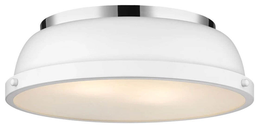 Krauss 2-Light 14" Simple Dome Flush Mount