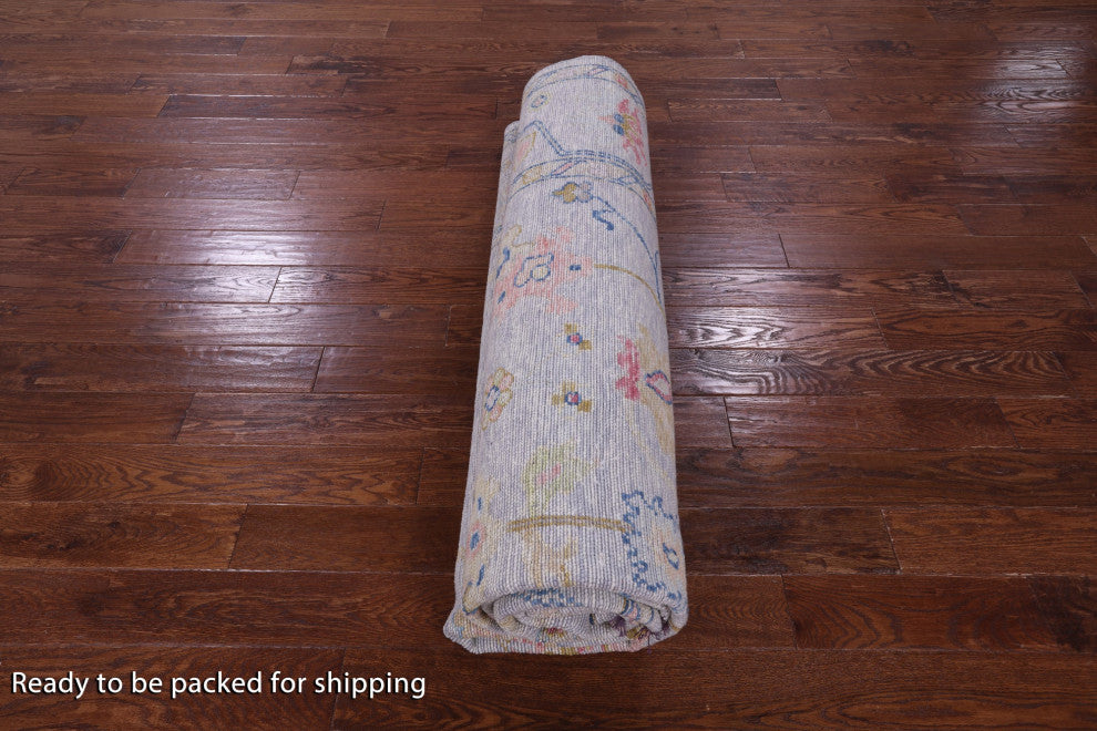 9' 4" X 11' 5" Turkish Oushak Hand Knotted Wool Rug - Q14812